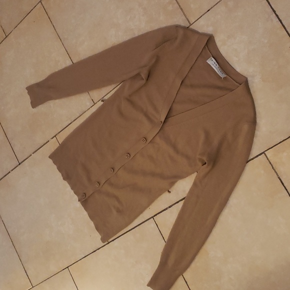 Trina Turk tan silk cashmere cardigan size xs - Picture 1 of 13
